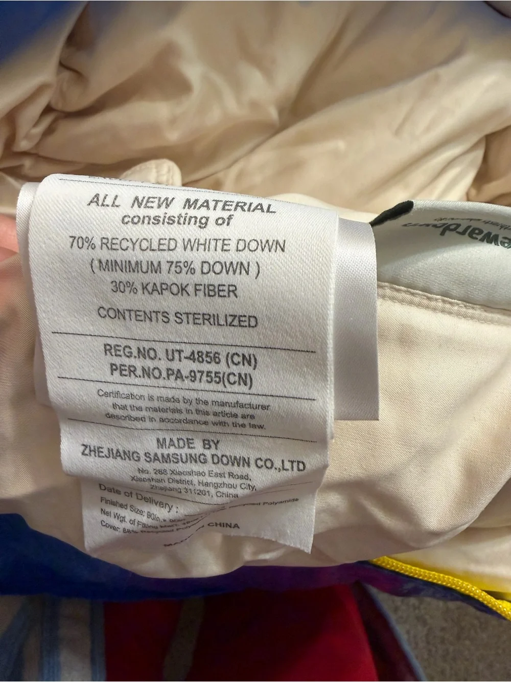Rewardown Down comforter